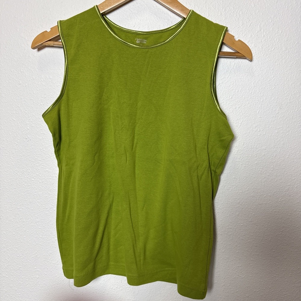 Christopher &‎ Banks Size M Sleeveless tank top pretty Green Gorgeous